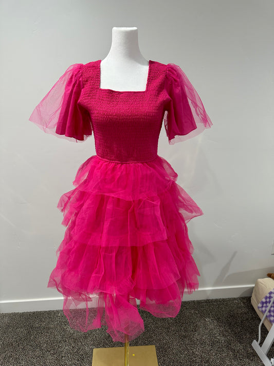 Hot pink sample dress