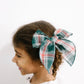 Green Plaid Oversized bow